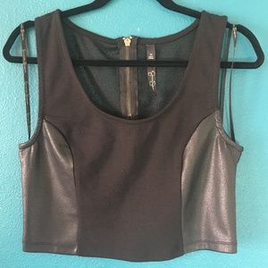 Mixed Media Crop Top